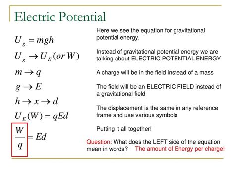 9.6: Electric Potential and Potential Energy .